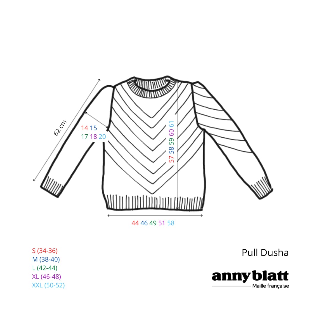 Annyblatt Dusha kit maglia pullover jacquard nero naturale