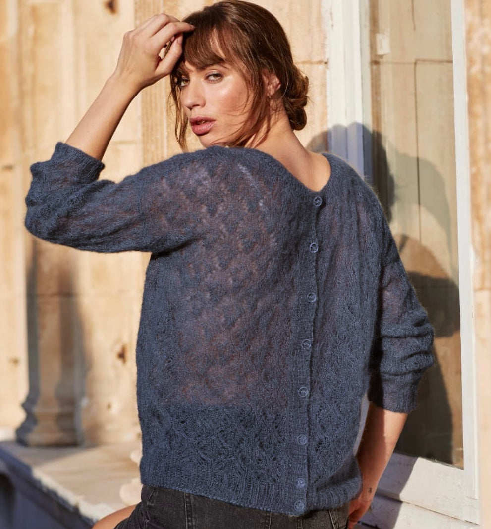 Anny Blatt Juliette kit cardigan mohair seta