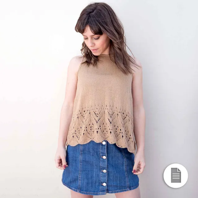 Pascuali Petalos top estivo schema maglia taglia unica