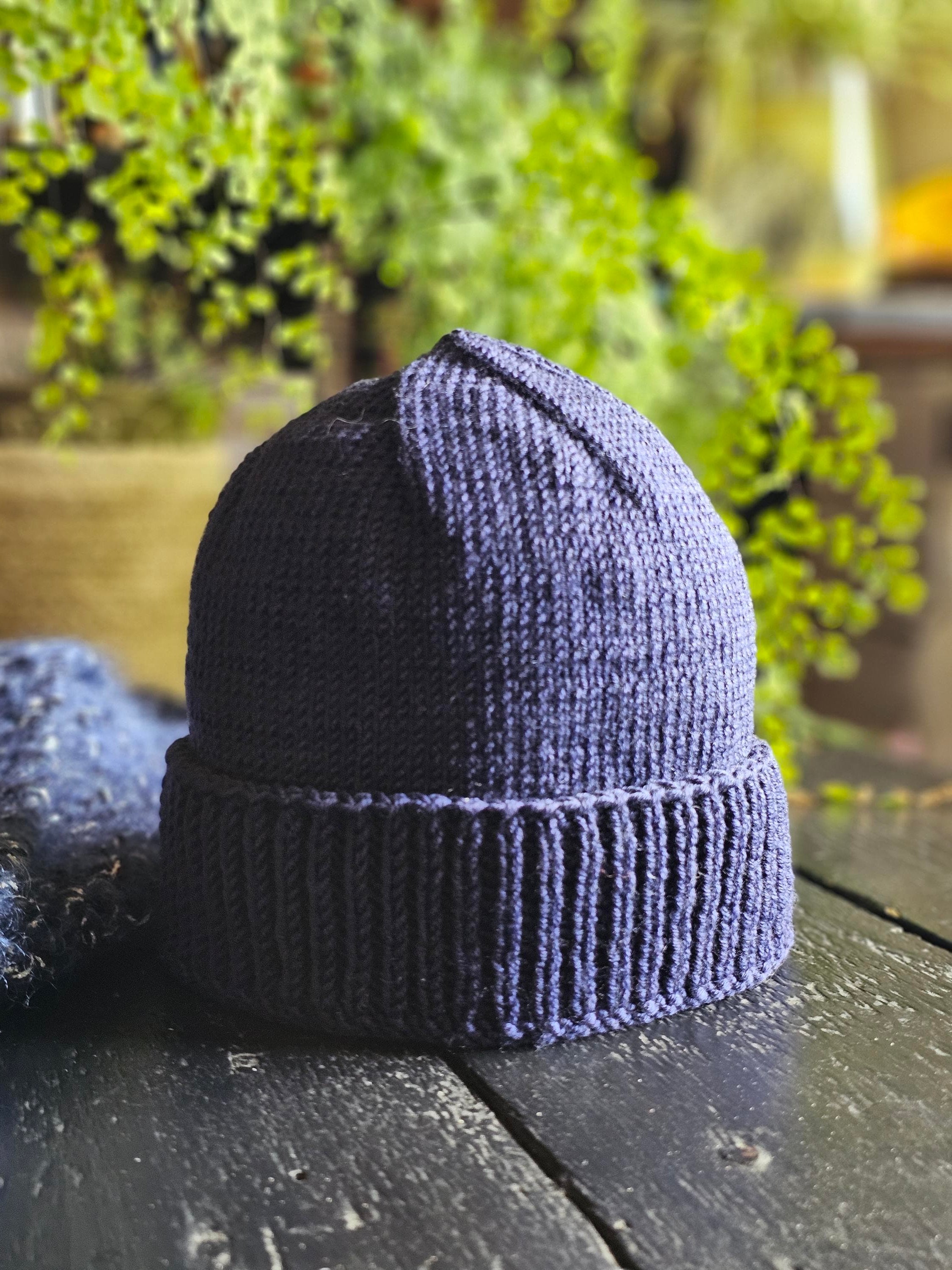 Anny Blatt Michigan kit berretto lana merino blu zaffiro