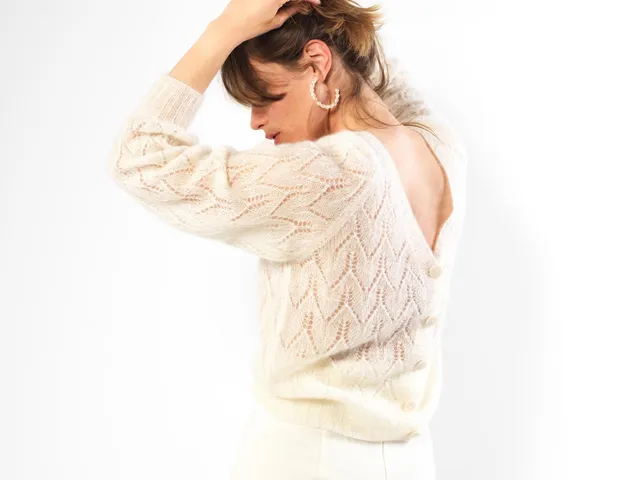 Annyblatt Maya gilet traforato kit mohair Naturale S