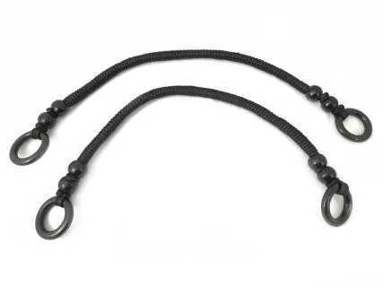 Il Filo di Arianna Manici legno borsa 46 cm nero