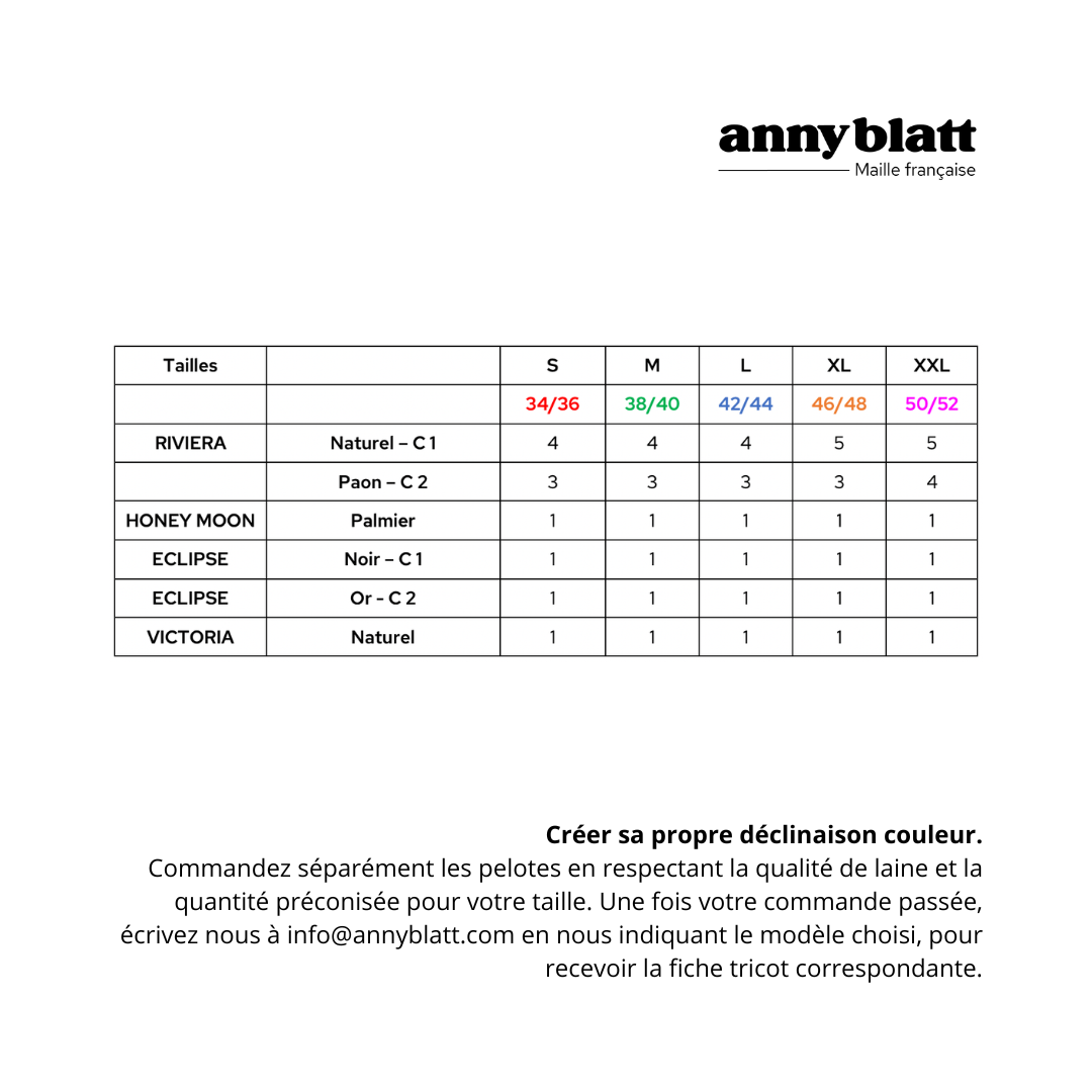 Anny Blatt Ludivine top ai ferri kit maglia estivo