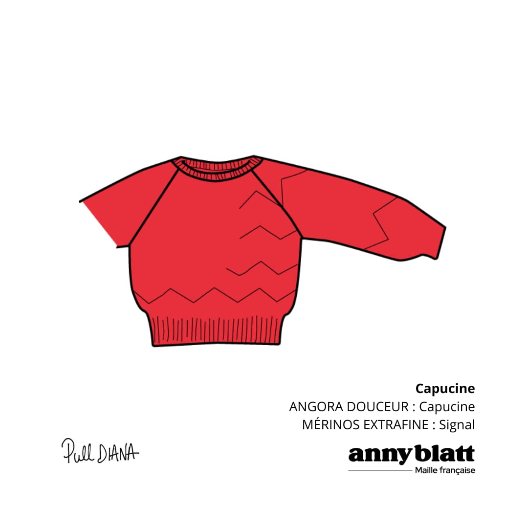 Annyblatt Diana kit maglia pullover angora e merino