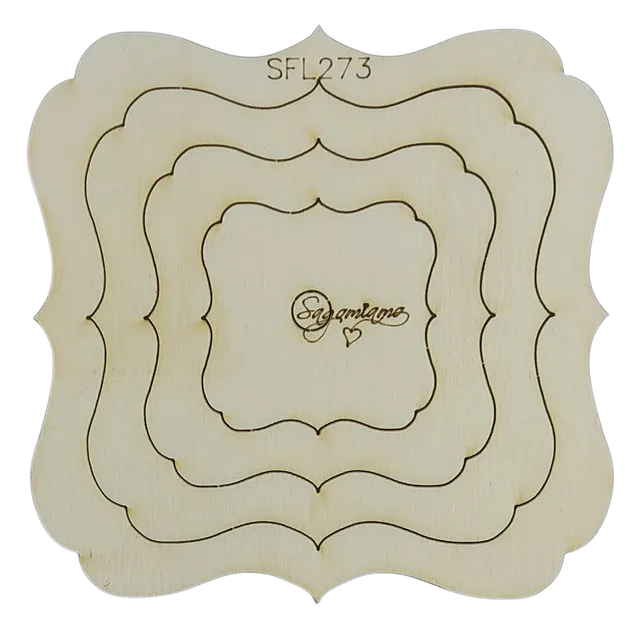 Il Filo di Arianna Quadrato Stondato SFL273 sagome legno 6-15 cm