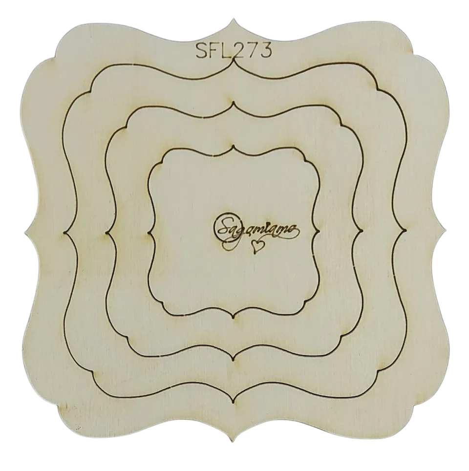 Il Filo di Arianna Quadrato Stondato SFL273 sagome legno 6-15 cm