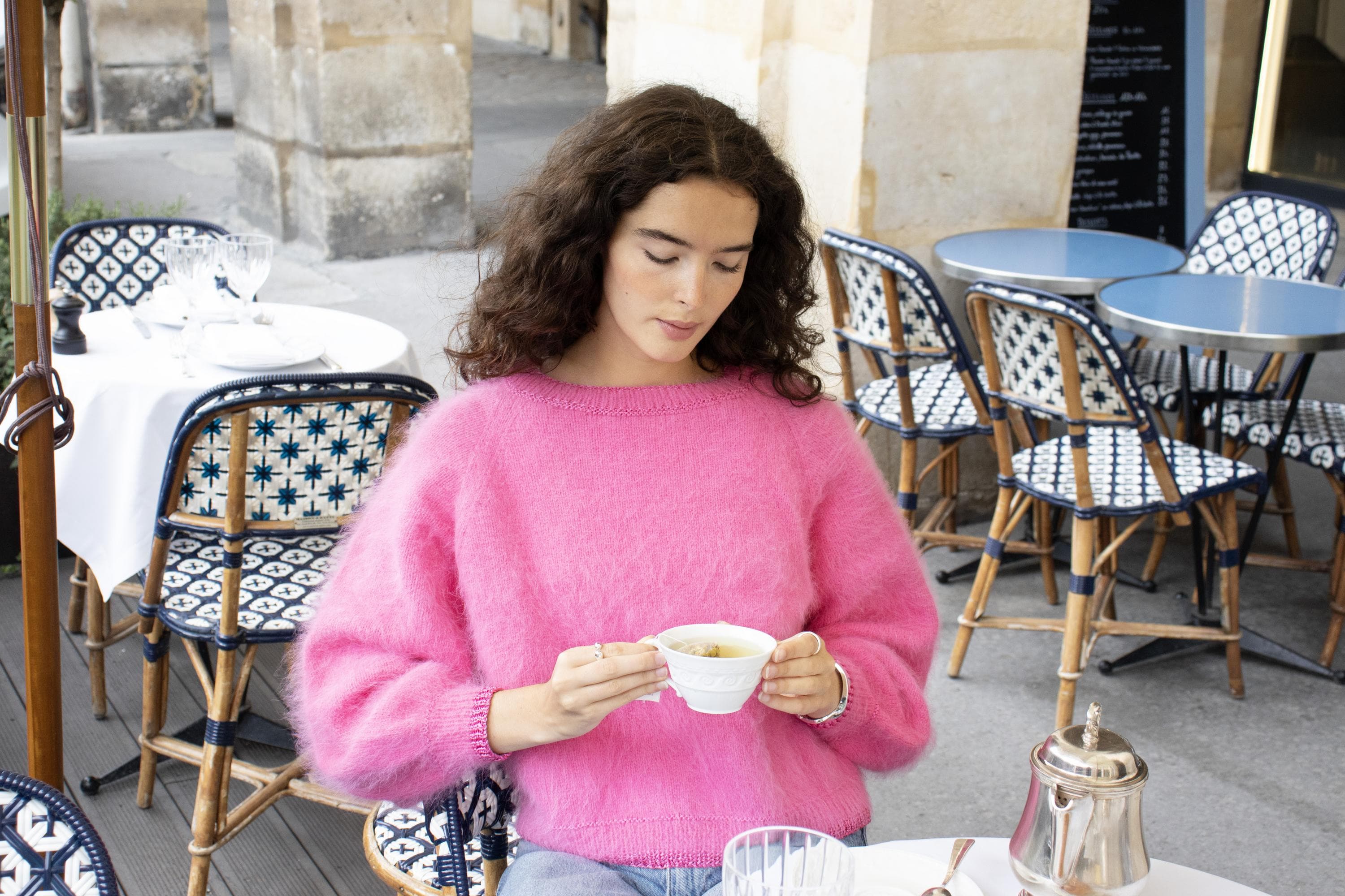 Anny Blatt Nelly maglione raglan kit maglia angora