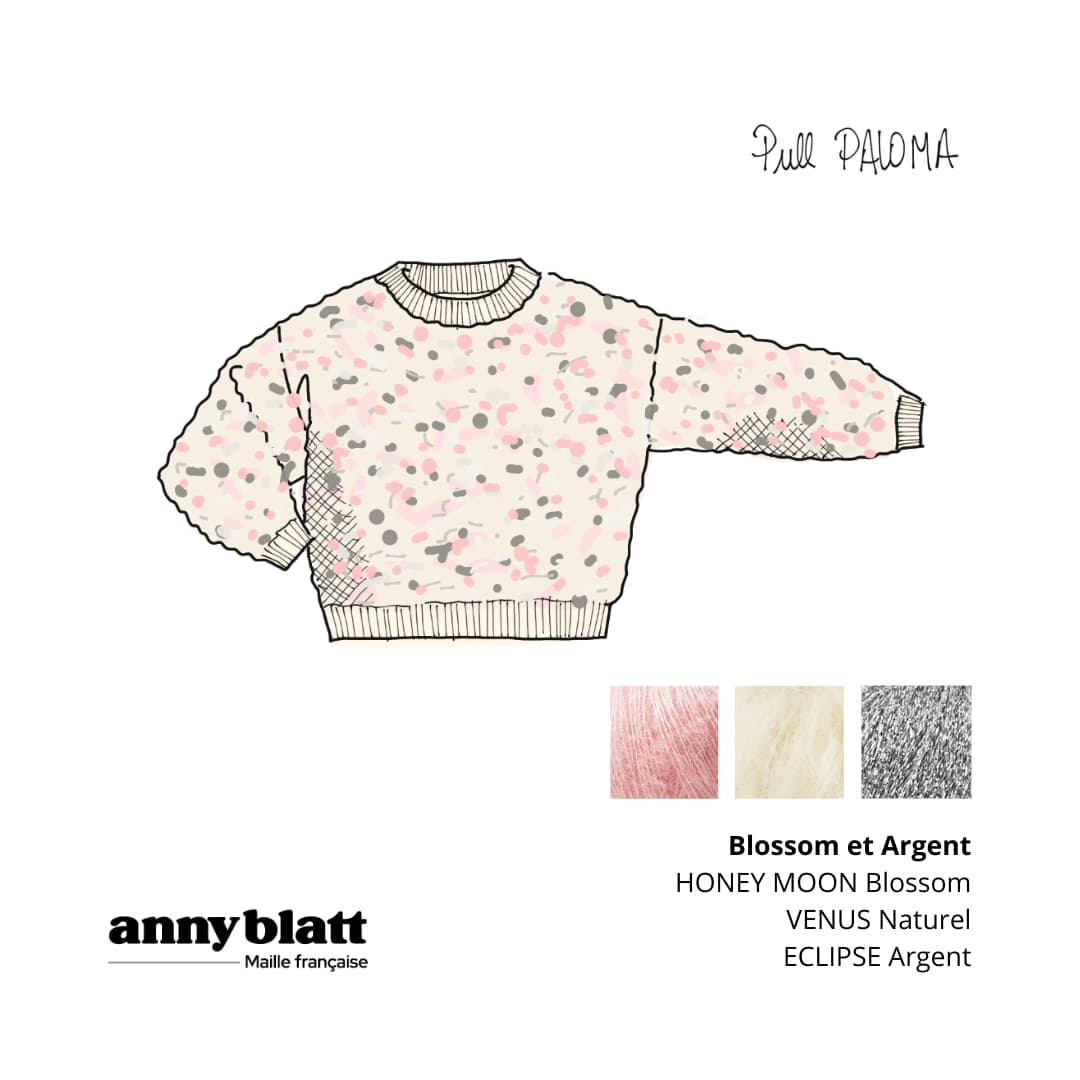 Anny Blatt Paloma kit maglia mohair punto grano M