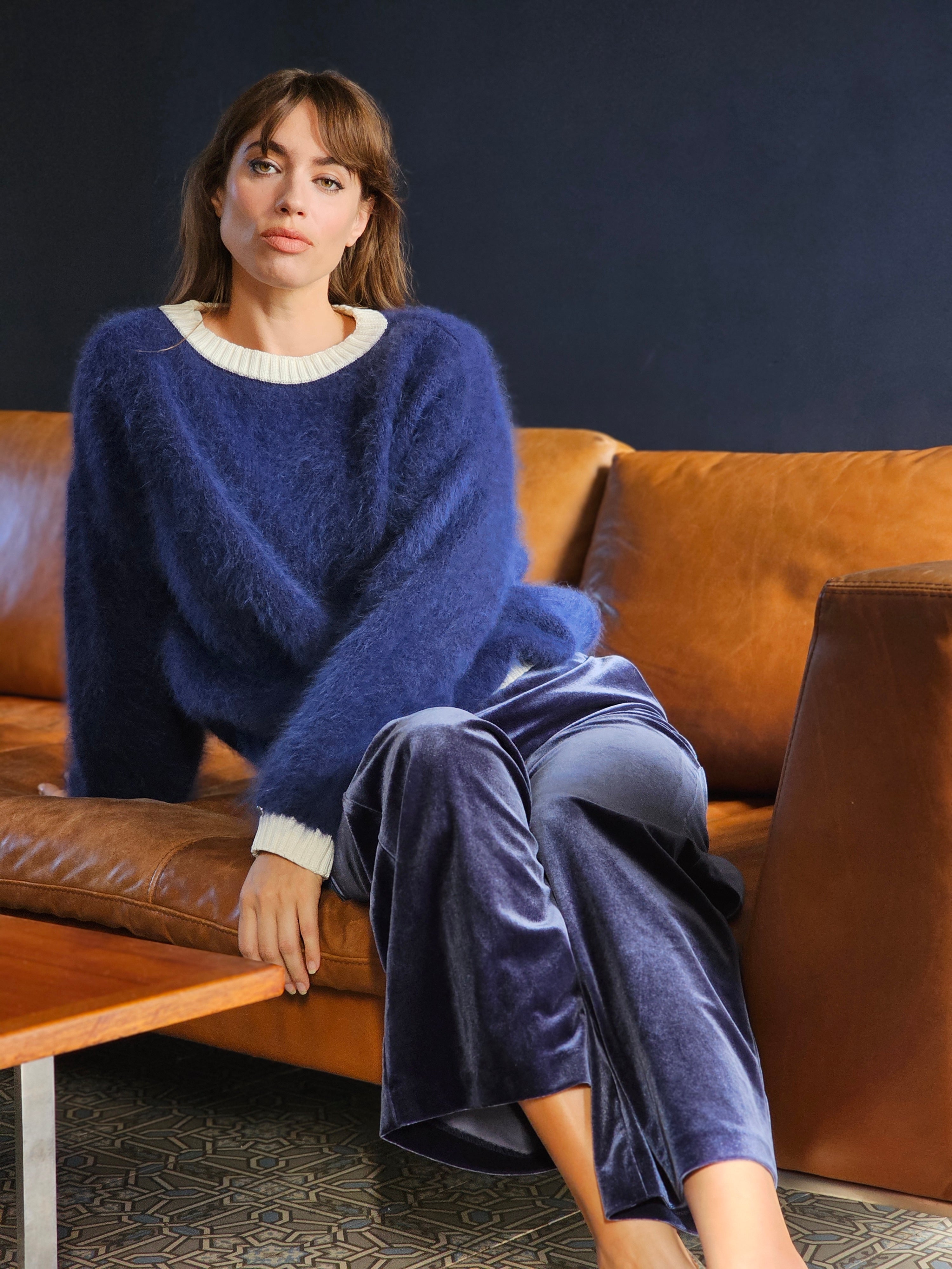Annyblatt Mila pullover XS marine angora francese