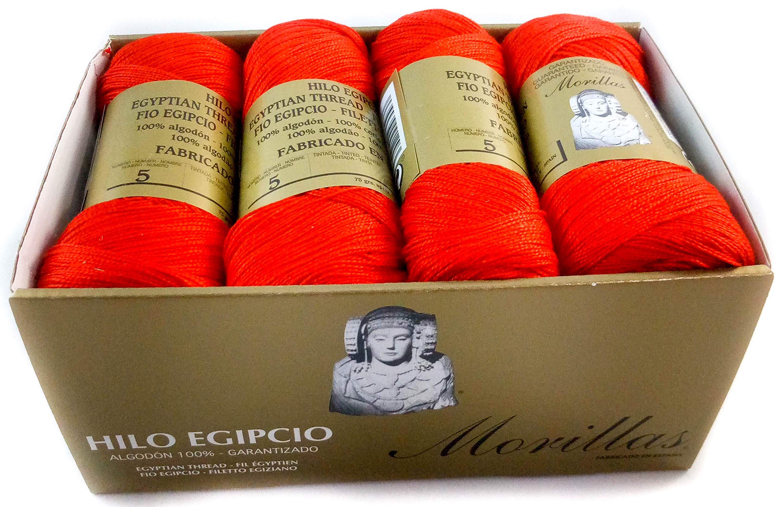 Morillas Zepelines Ne 5/2 filo di cotone rosso 11 8 pezzi mercerizzato