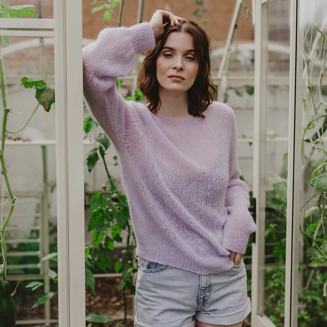 Pascuali Luela schema maglia pullover mohair raglan