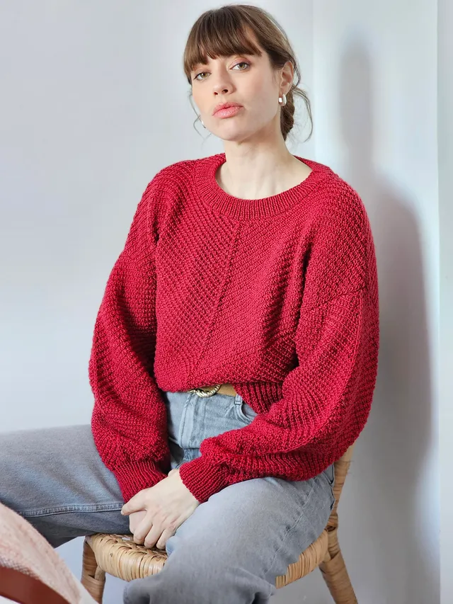Anny Blatt Babette Rubis kit maglia merino extrafine