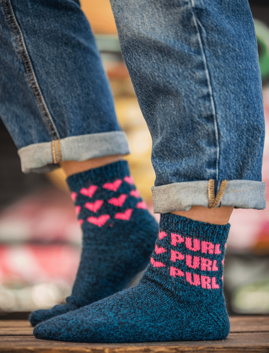 Rosarios4 407 Purl Love schema calze donna