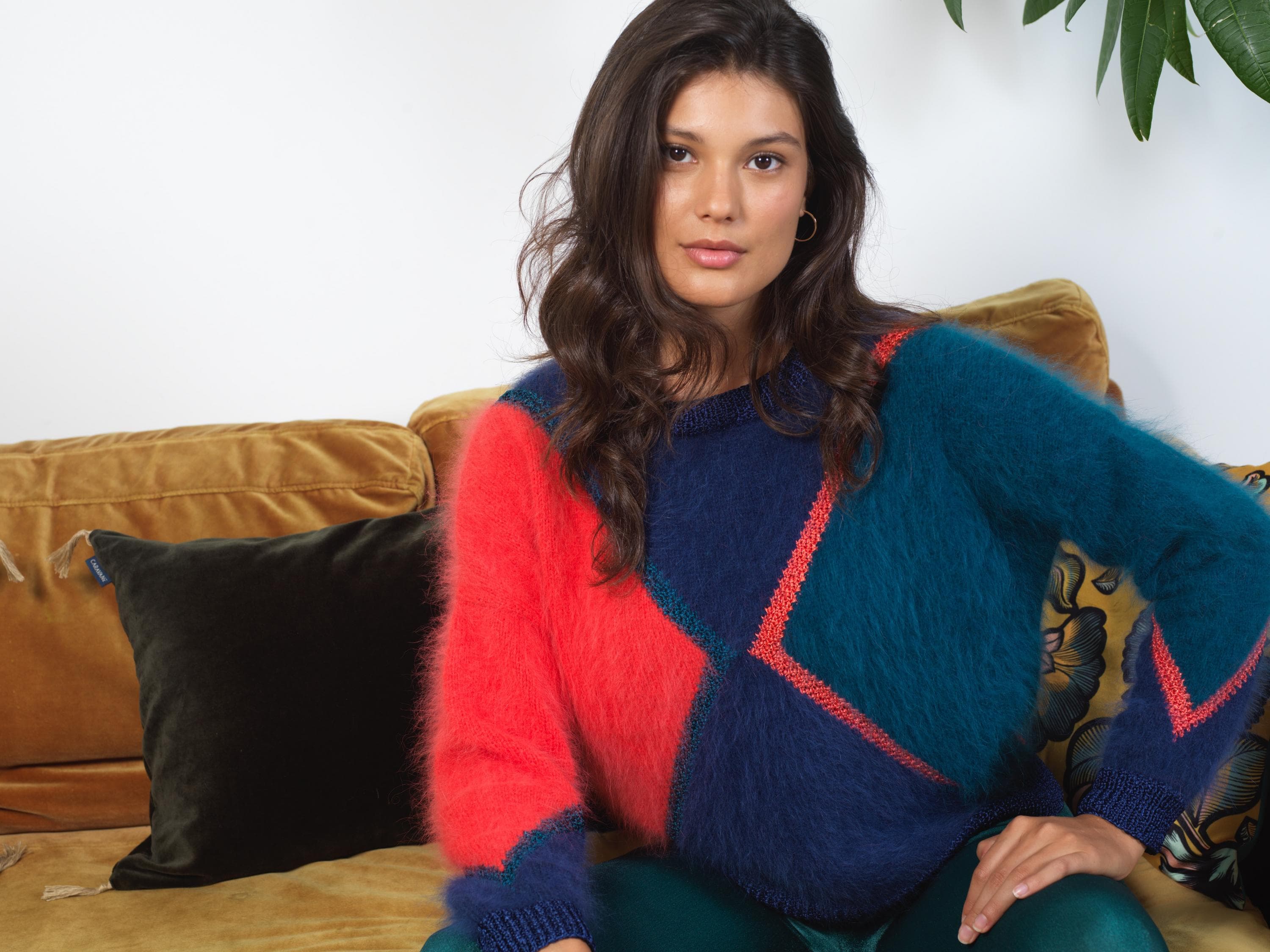 Anny Blatt Jasmine kit maglia jacquard angora