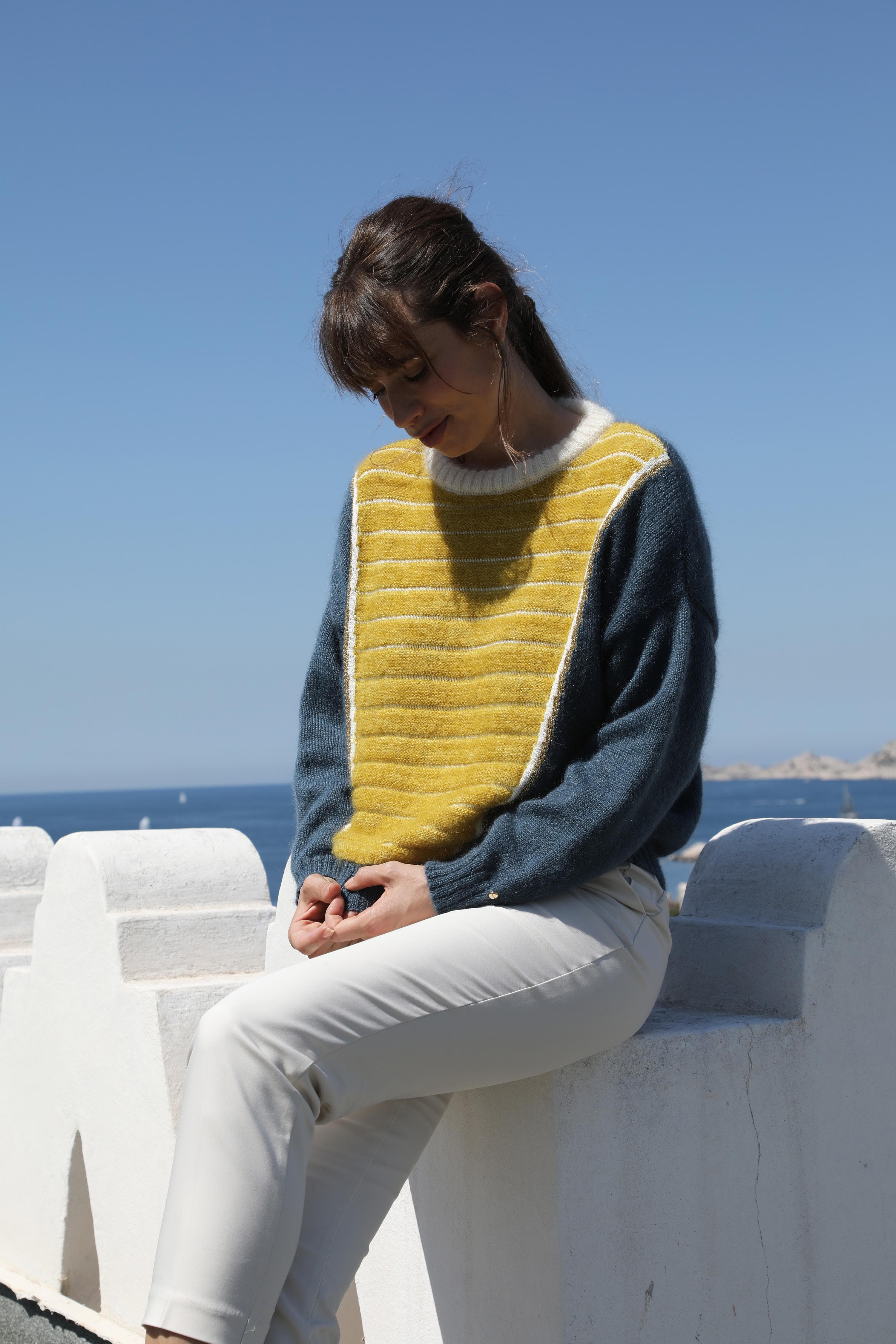 Anny Blatt Petra maglione mohair palmier scuro