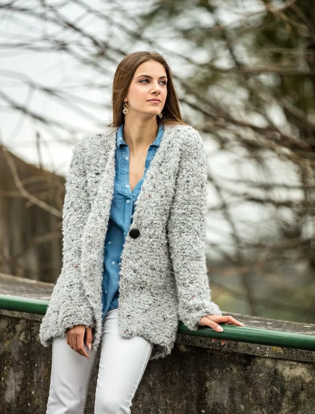 Rosarios4 238 Casaco Lufa-Lufa schema cardigan donna