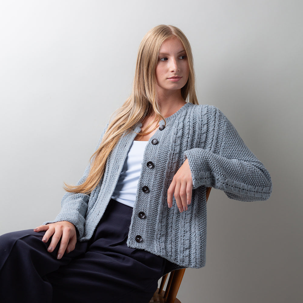 Pascuali Moss Twist Cardigan schema maglia ai ferri