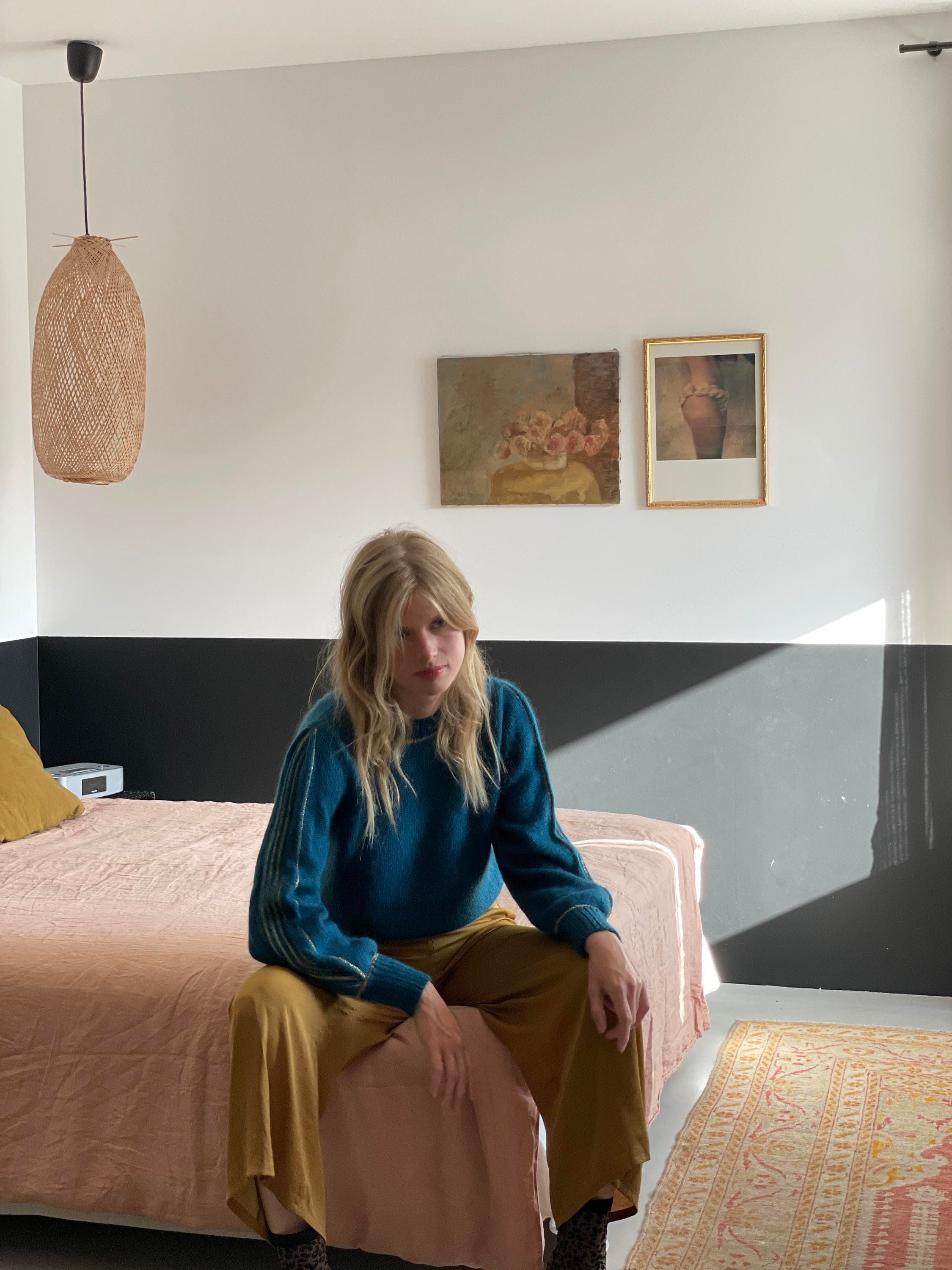 Annyblatt Alix maglione donna Pacifico mohair e oro