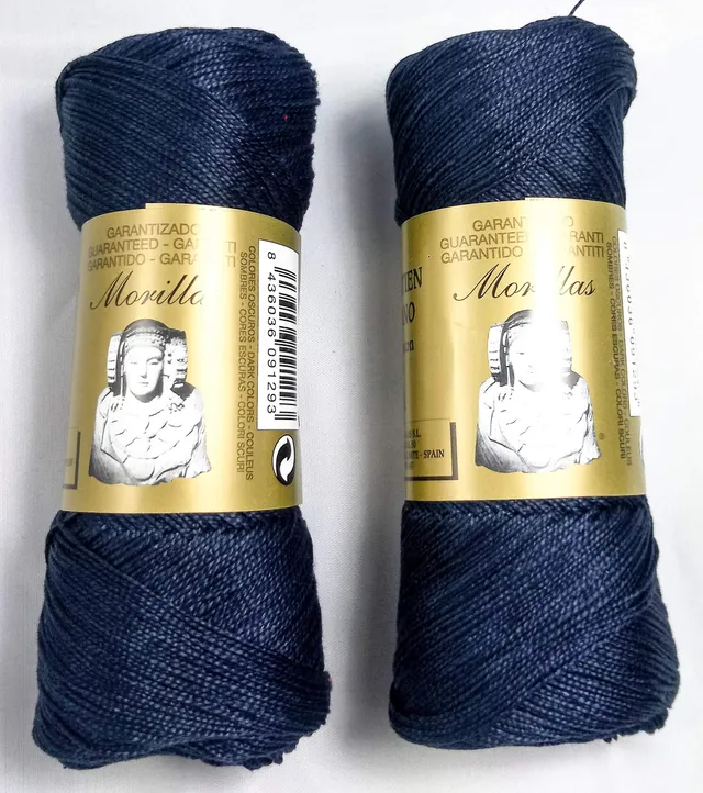 Morillas Zepelines Ne 5/2 cotone perlato blu navy 2x75 g
