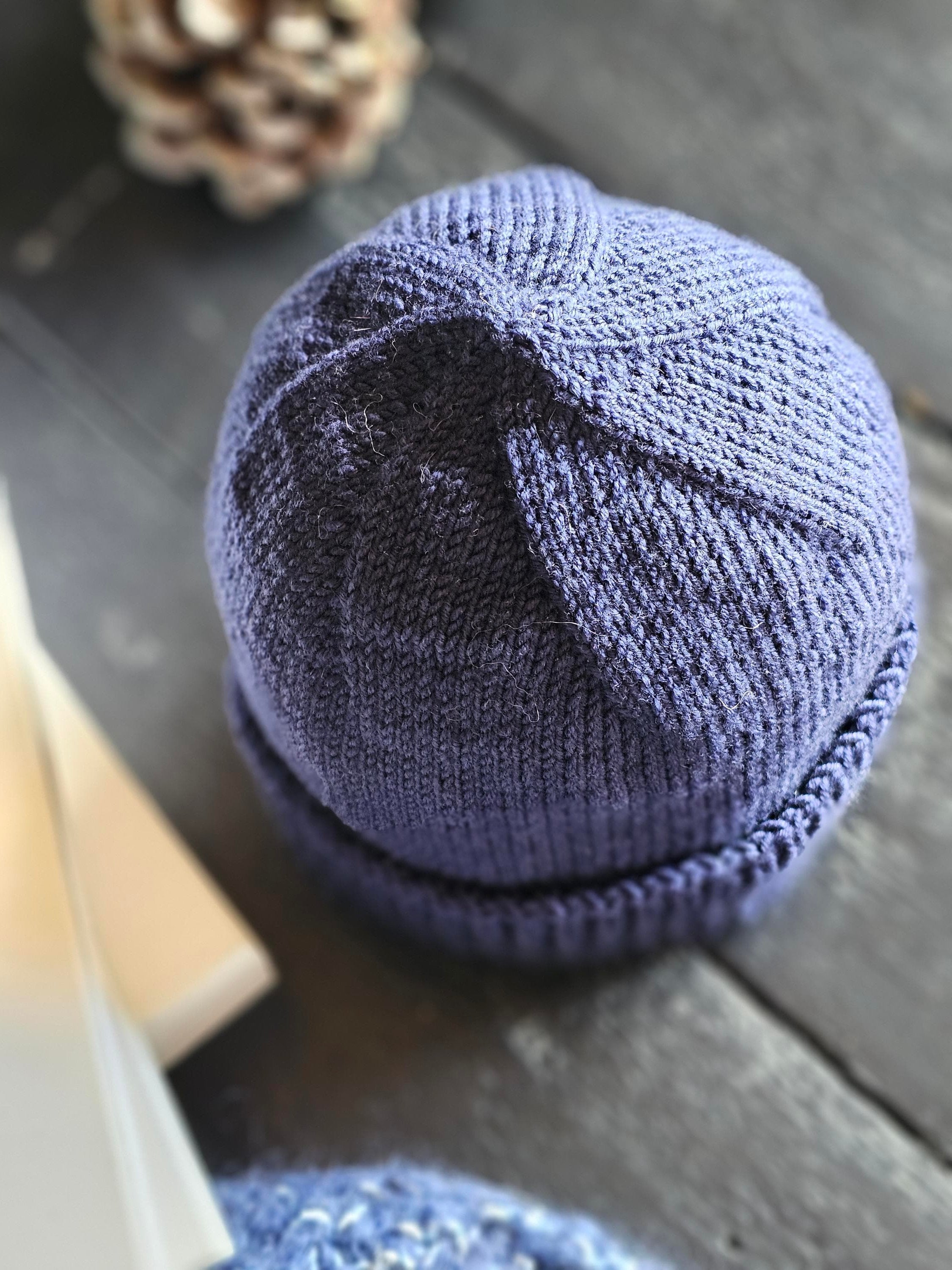 Anny Blatt Michigan kit berretto lana merino blu zaffiro