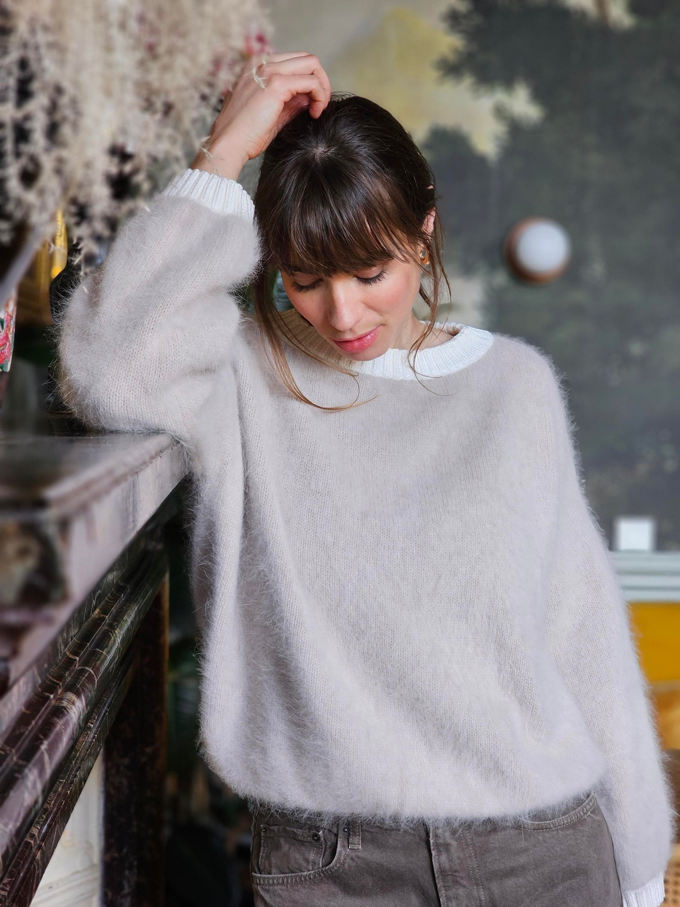 Anny Blatt Mila maglione angora beige