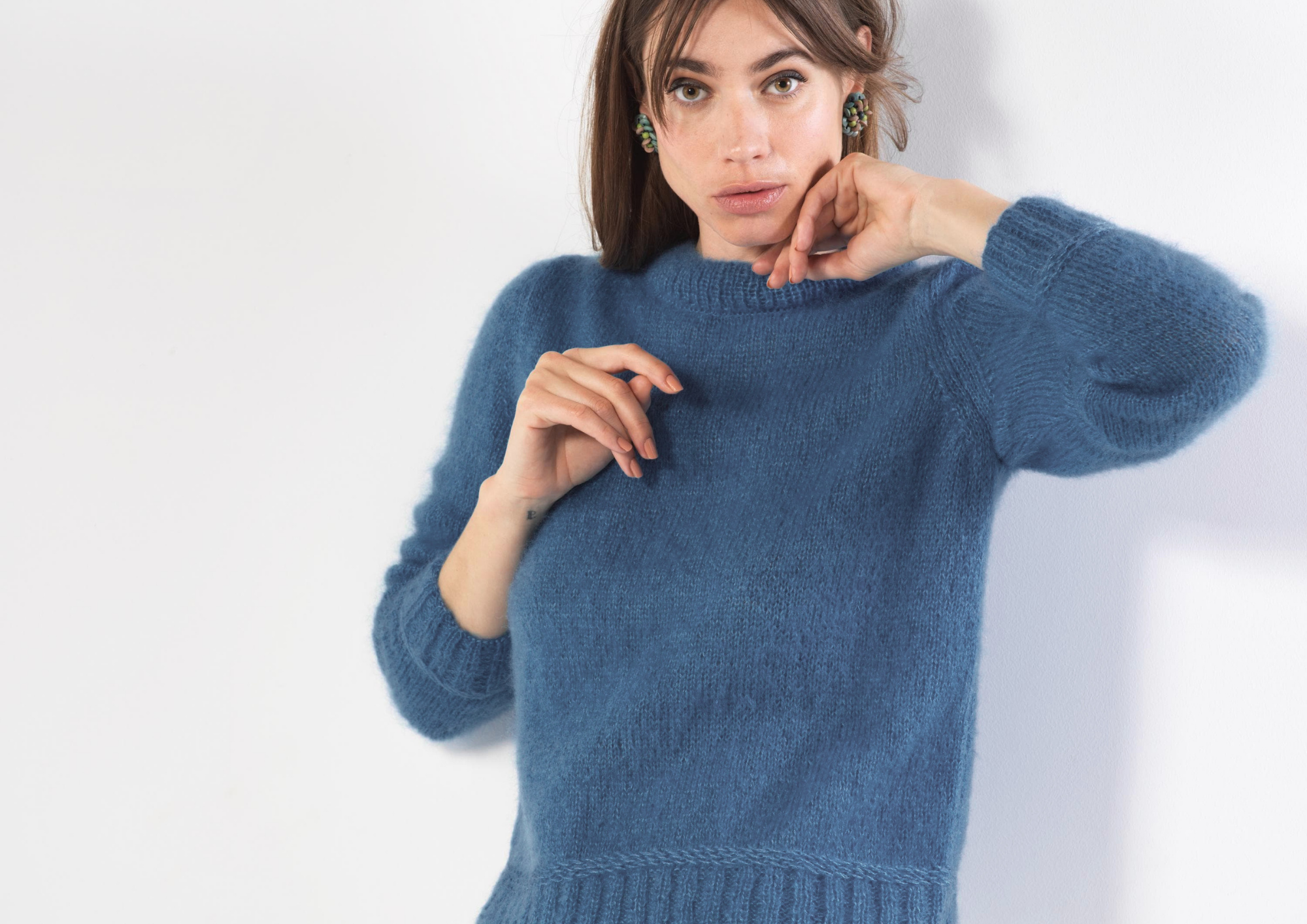 Annyblatt Ambre kit maglia pullover mohair tinta unita
