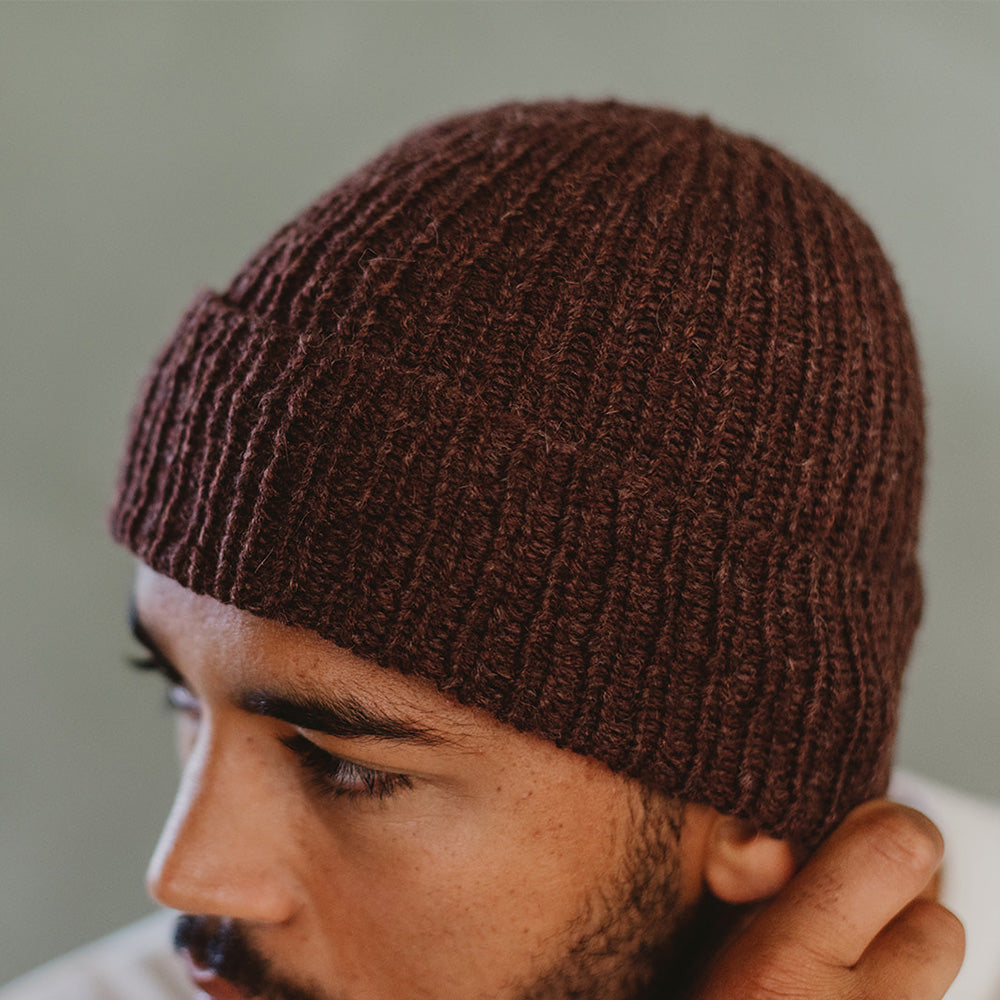 Pascuali Naran schema maglia cappello cammello