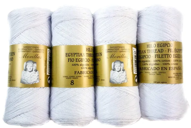 Morillas Zepelines Ne 8/2 cotone perlato bianco 4x100 g