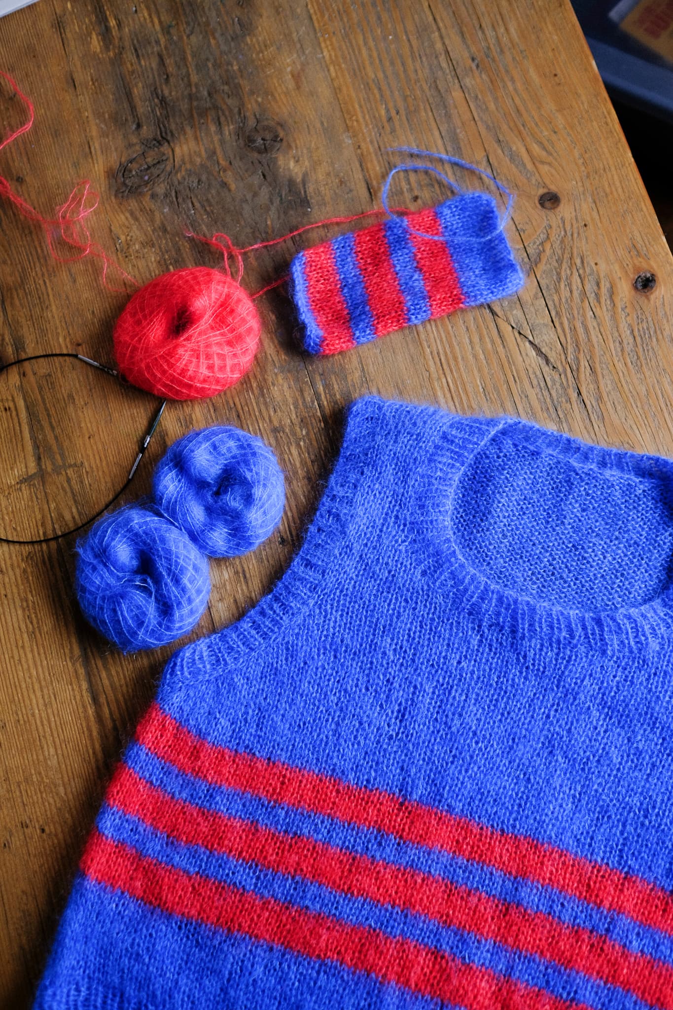 Anny Blatt François kit top mohair righe M