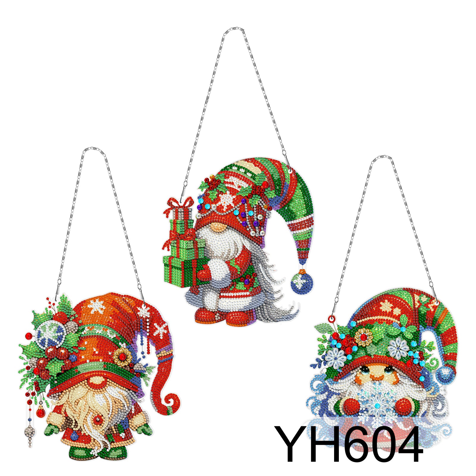 Il Filo di Arianna Tris Fiocchi Diamond Painting Decorazioni Natale