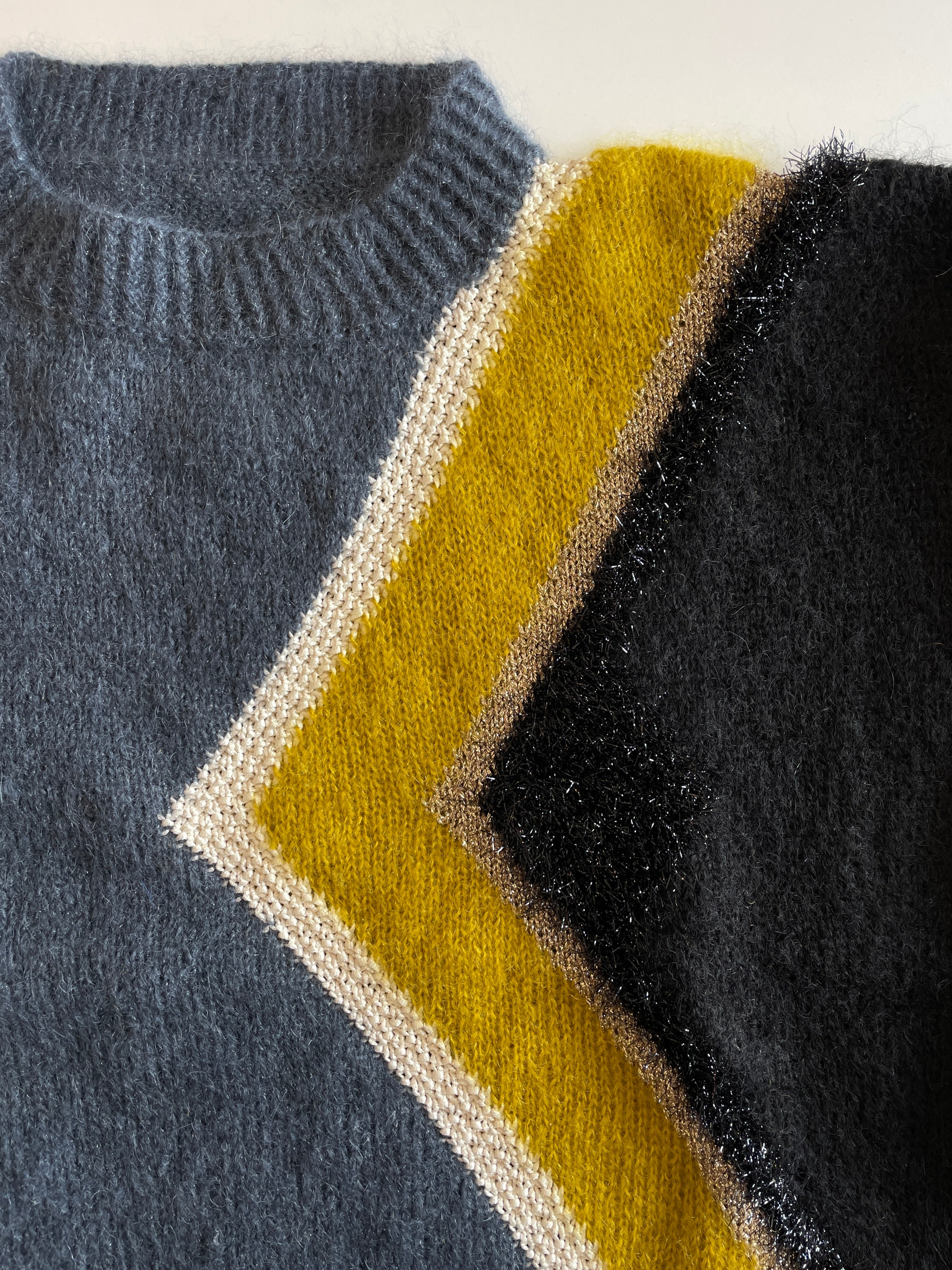 Annyblatt Daphne pullover kit maglia mohair taglia S antracite
