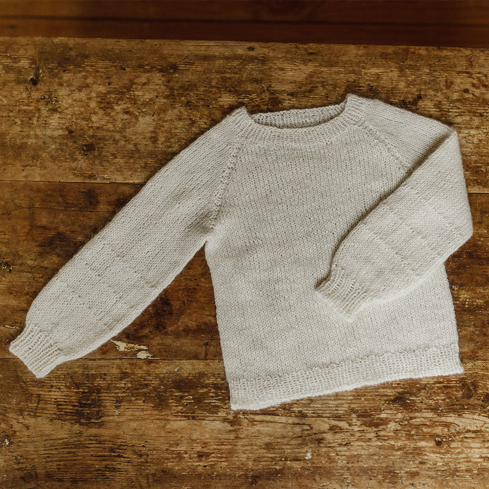 Pascuali Loena schema maglia bambino raglan mohair seta