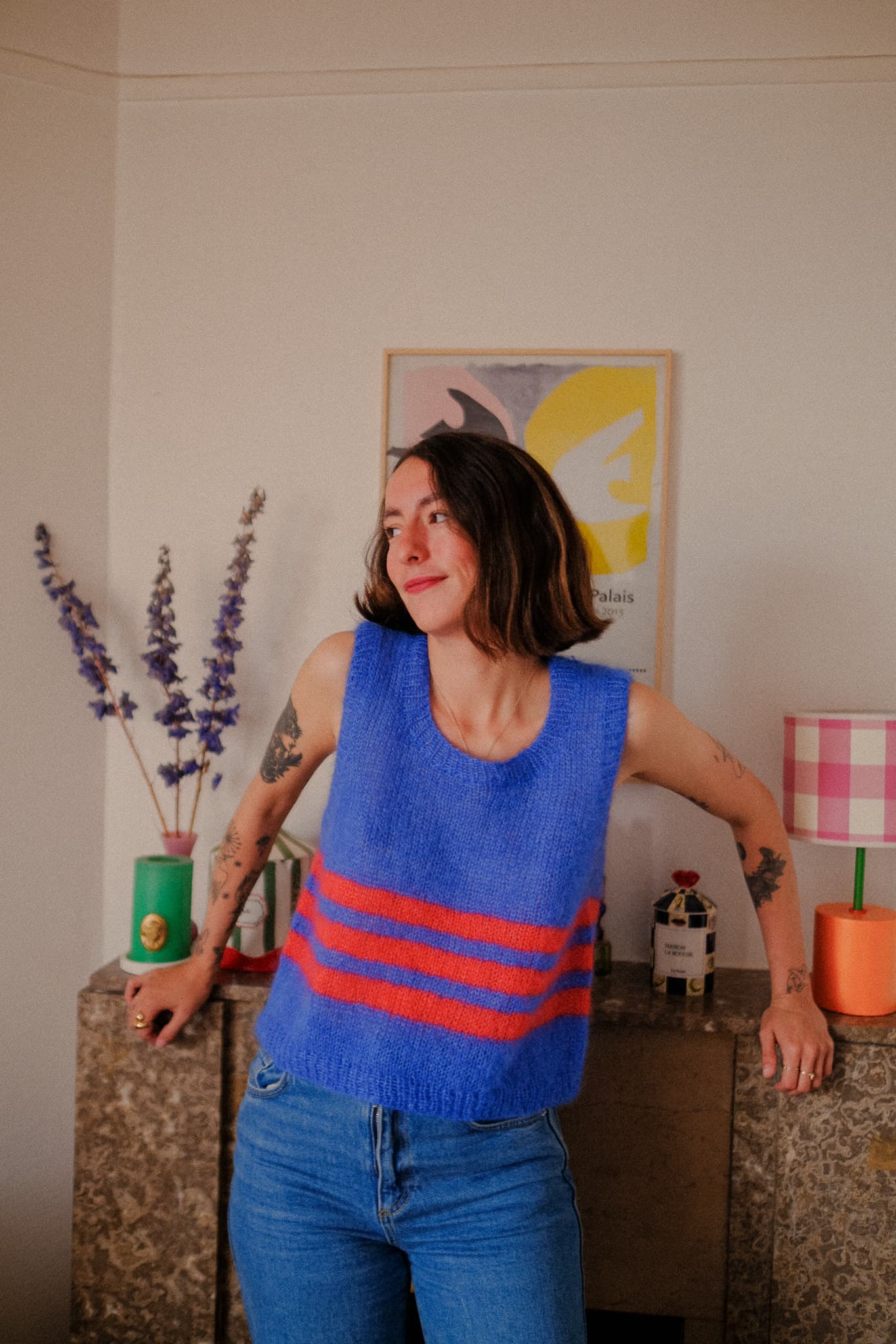 Anny Blatt François kit top mohair righe M