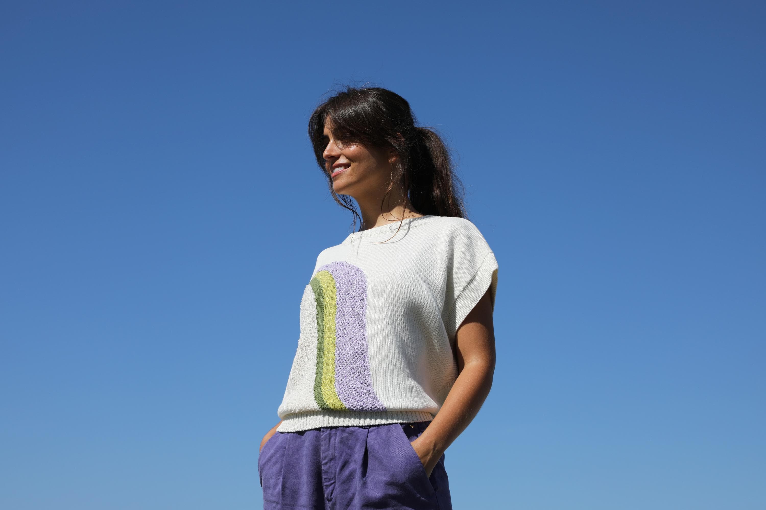 Annyblatt Charlie top cotone bio lavanda
