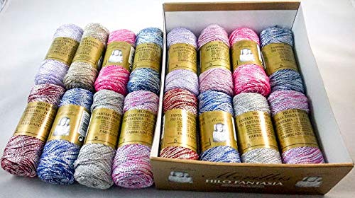 Morillas Zepelines Fantasia N.5 filato lamé scuri 16 gomitoli cotone