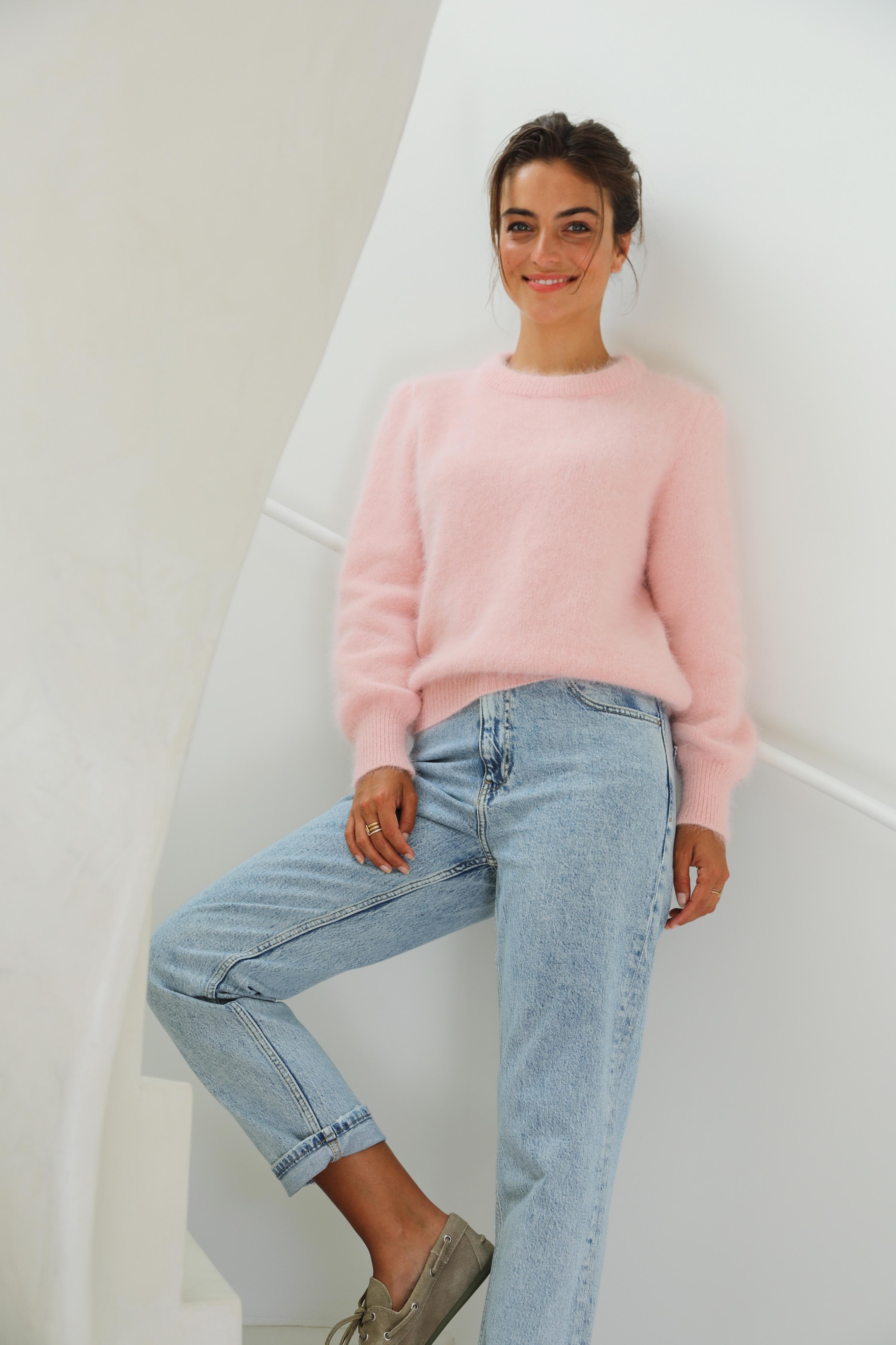 Annyblatt Tina maglione girocollo donna taglia S cipria