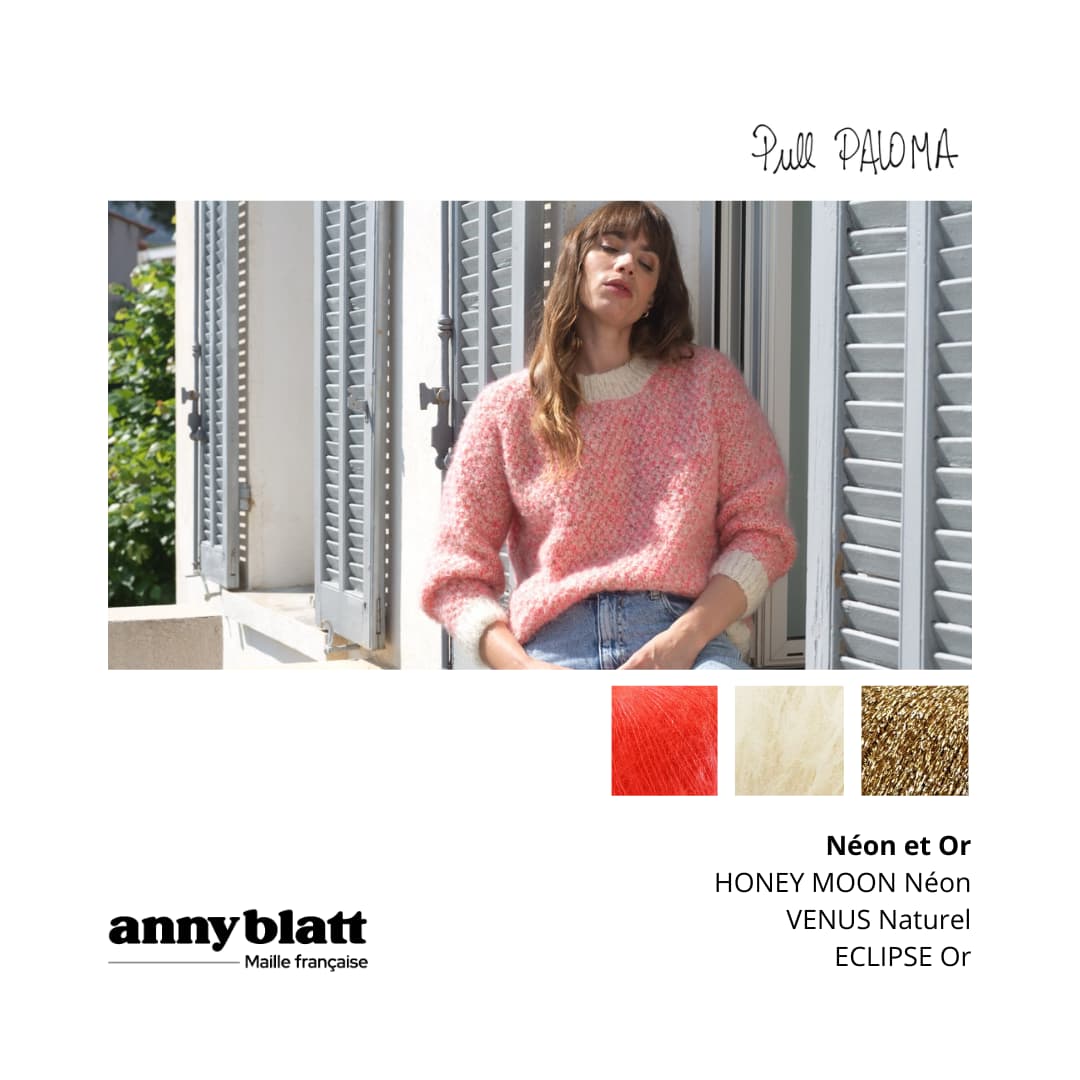 Anny Blatt Paloma kit maglia mohair punto grano M