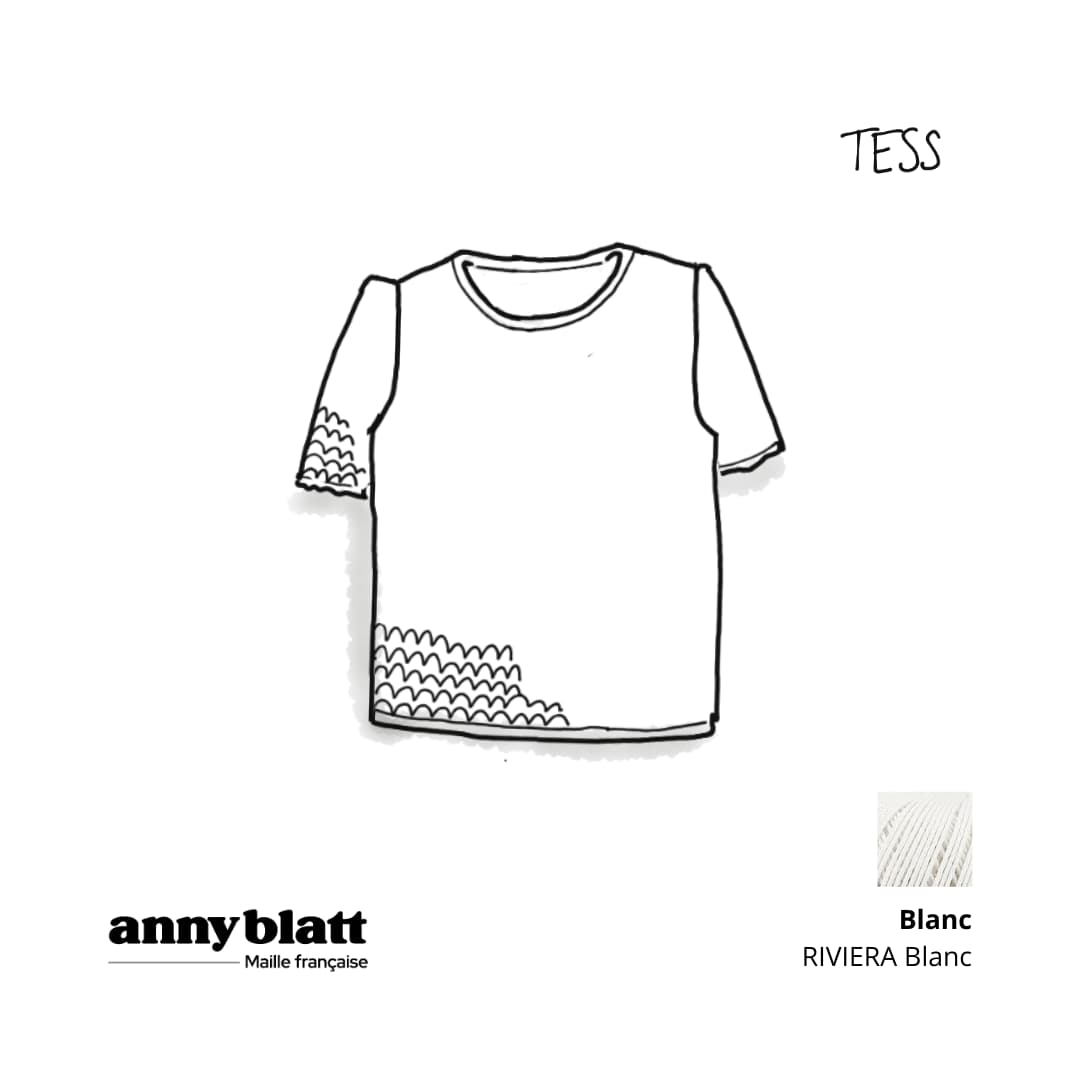 Annyblatt Tess kit uncinetto top cotone traforato