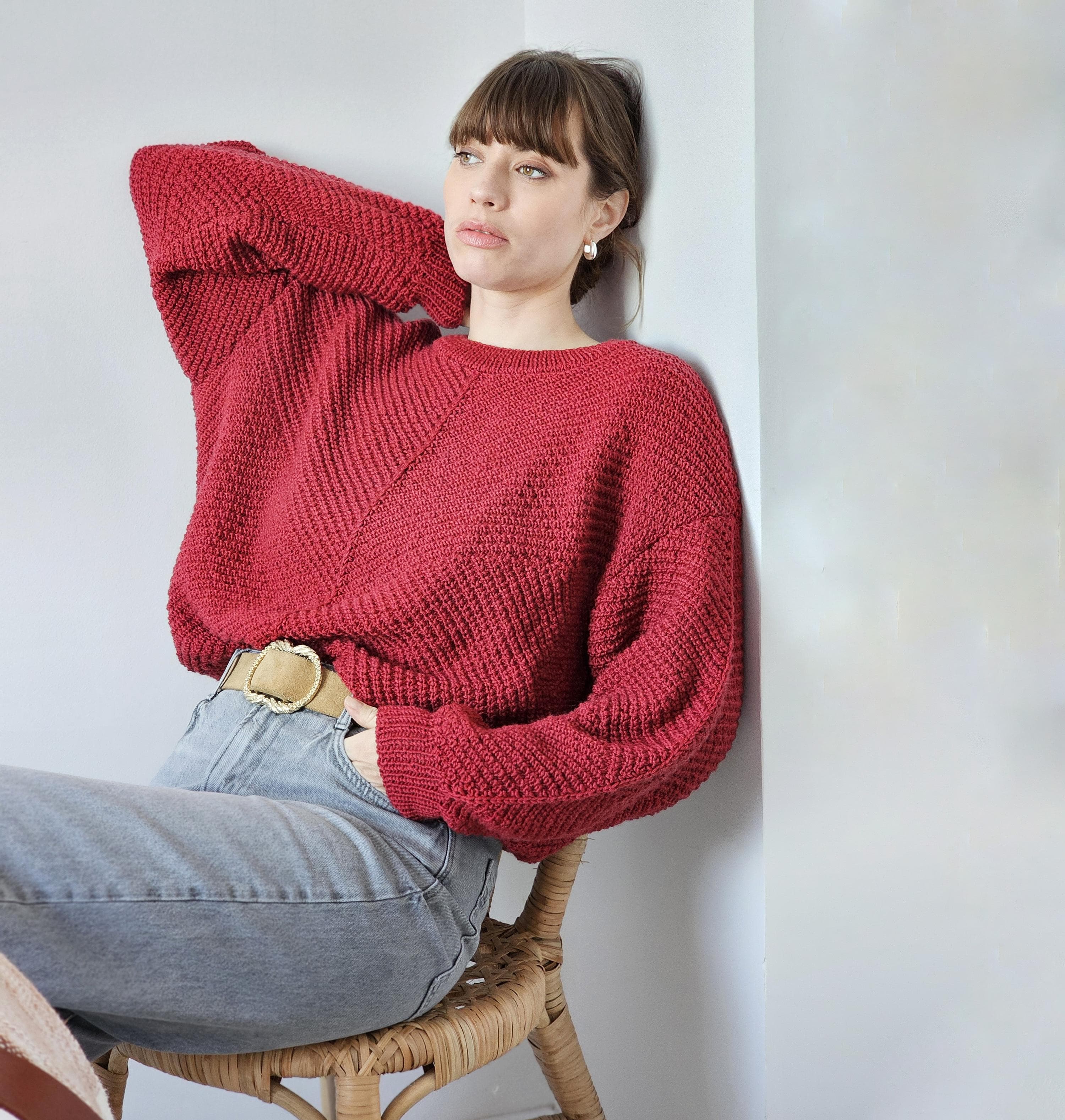 Anny Blatt Babette Rubis kit maglia merino extrafine