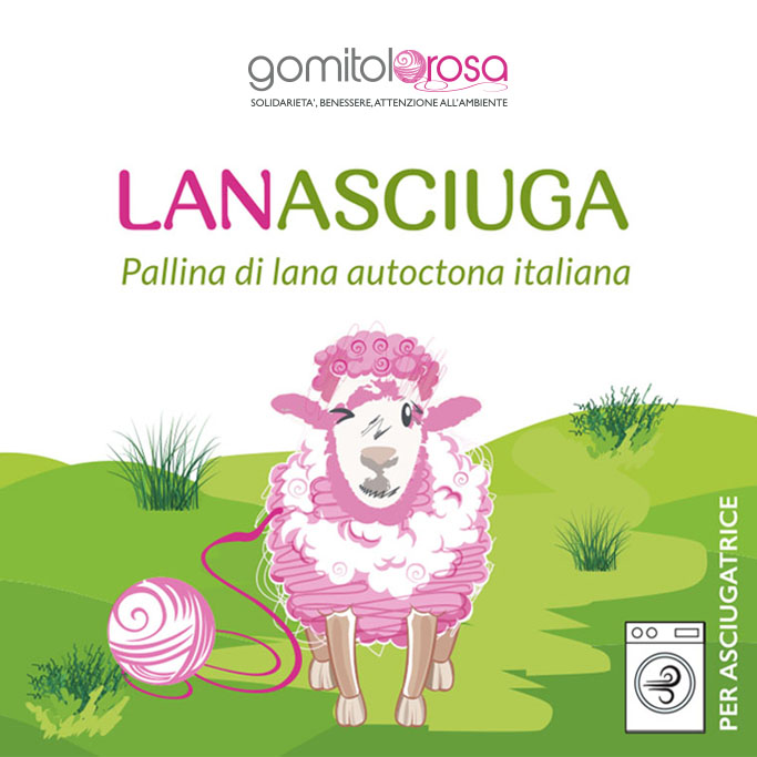 Gomitolorosa Lanasciuga 5 palline lana per asciugatrice