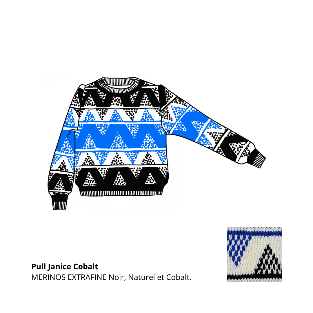 Anny Blatt Janice maglione ai ferri kit maglia merino
