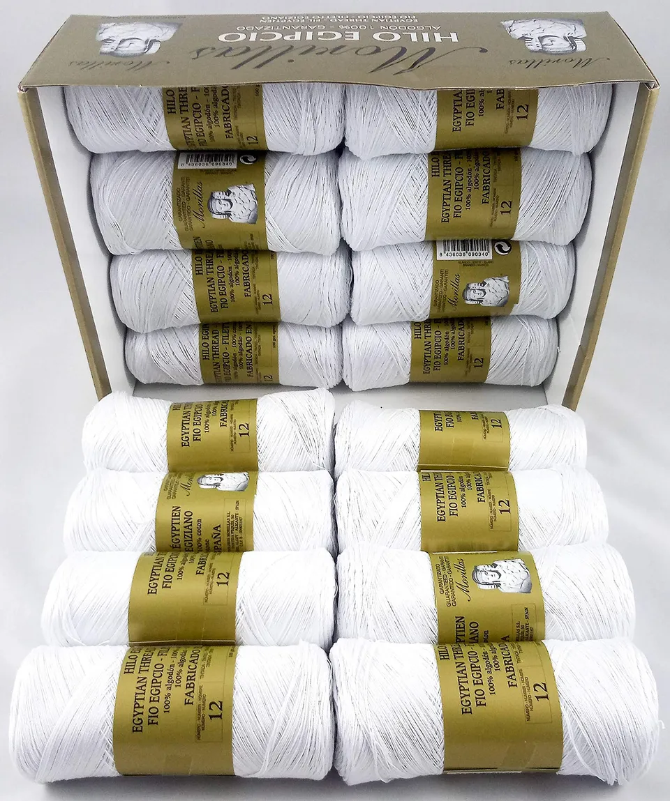 Morillas Zepeline Ne 12/2 filo cotone bianco 16pz 100g