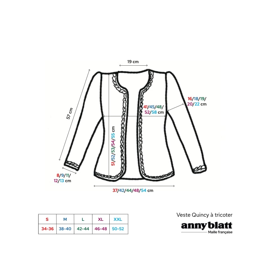 Annyblatt Quincy giacca kit maglia taglia S merino mohair