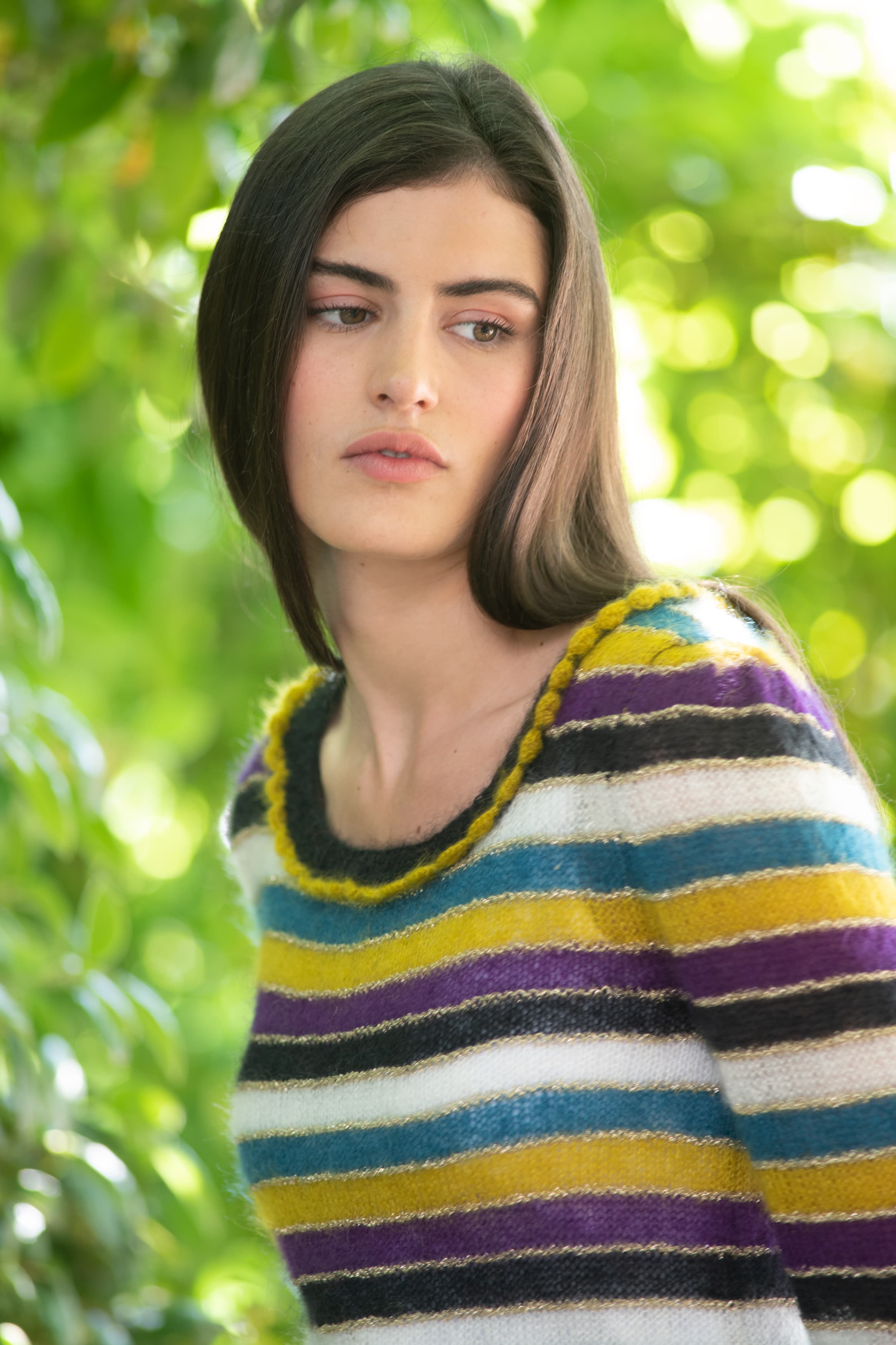 Annyblatt Suzanne pull donna a righe mohair