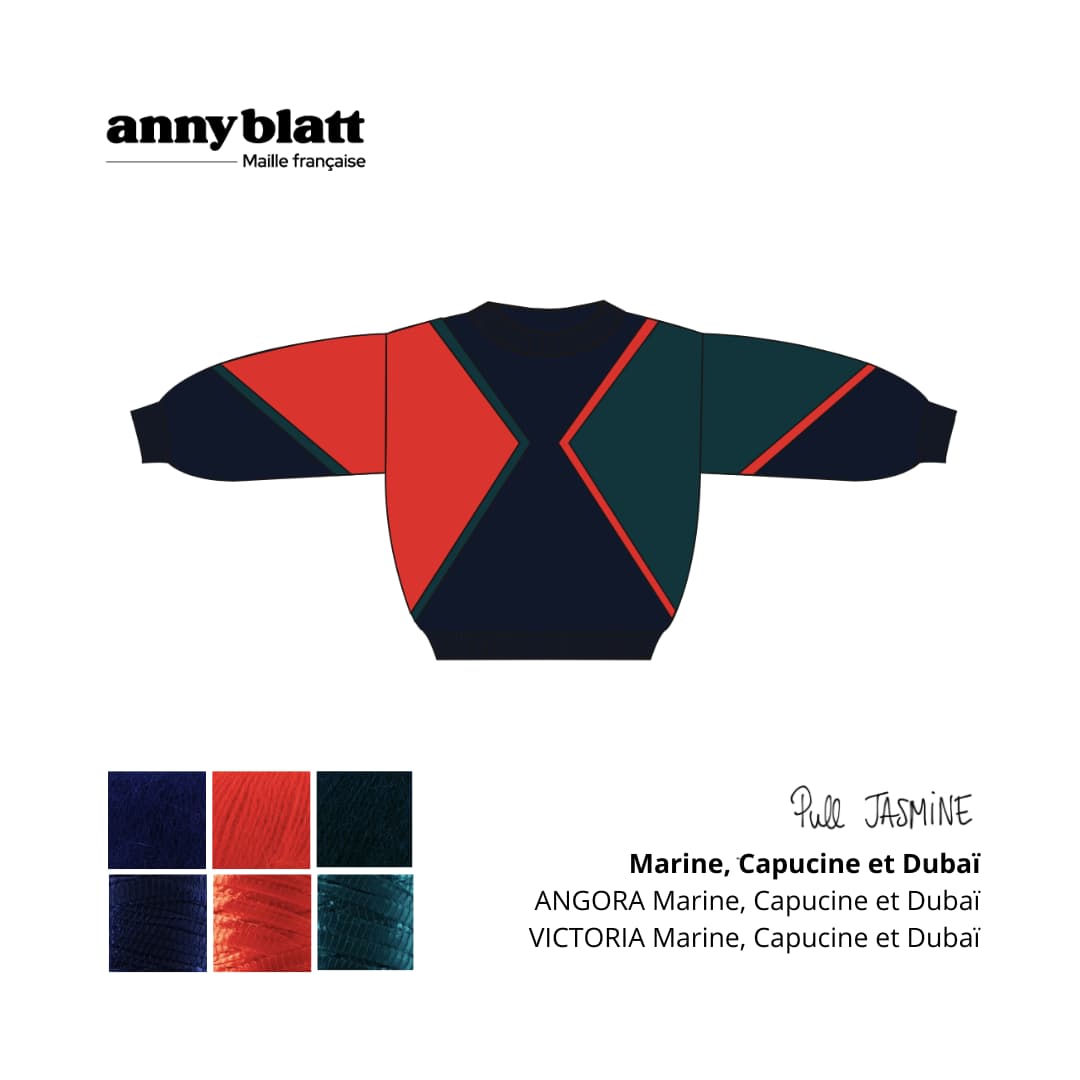 Anny Blatt Jasmine kit maglia jacquard angora