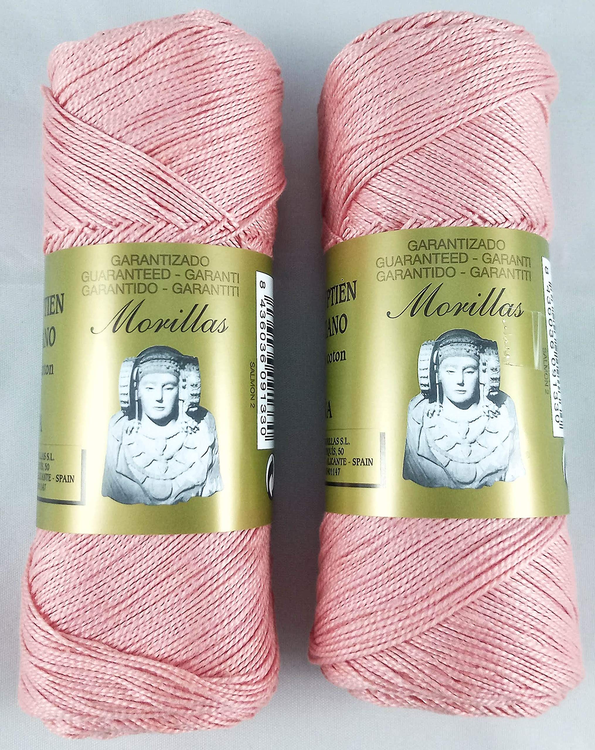 Morillas Zepelines Ne 8/2 cotone perlato salmone 2 x2 tinta unita