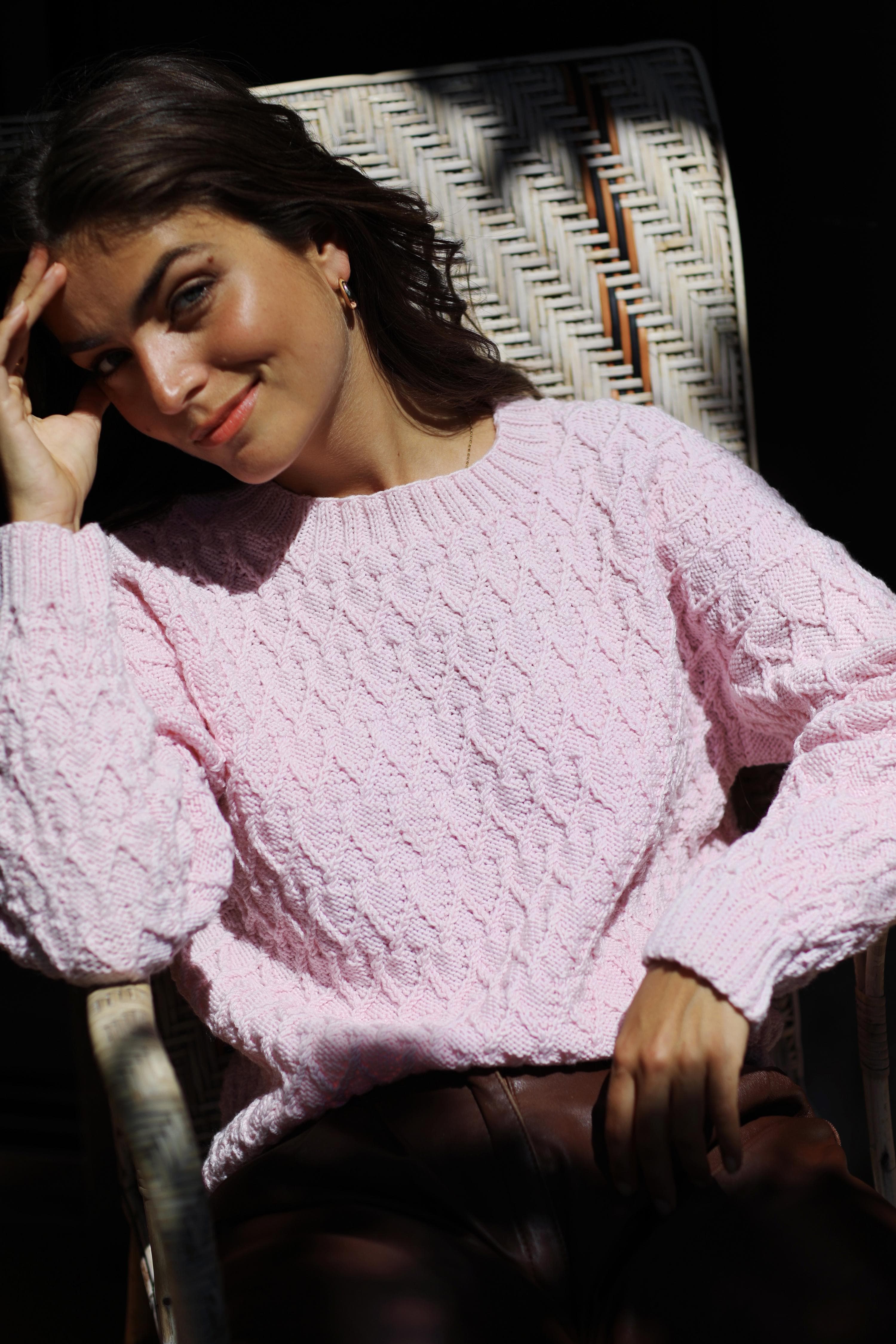 Anny Blatt Augusta kit maglia pull merinos cipria