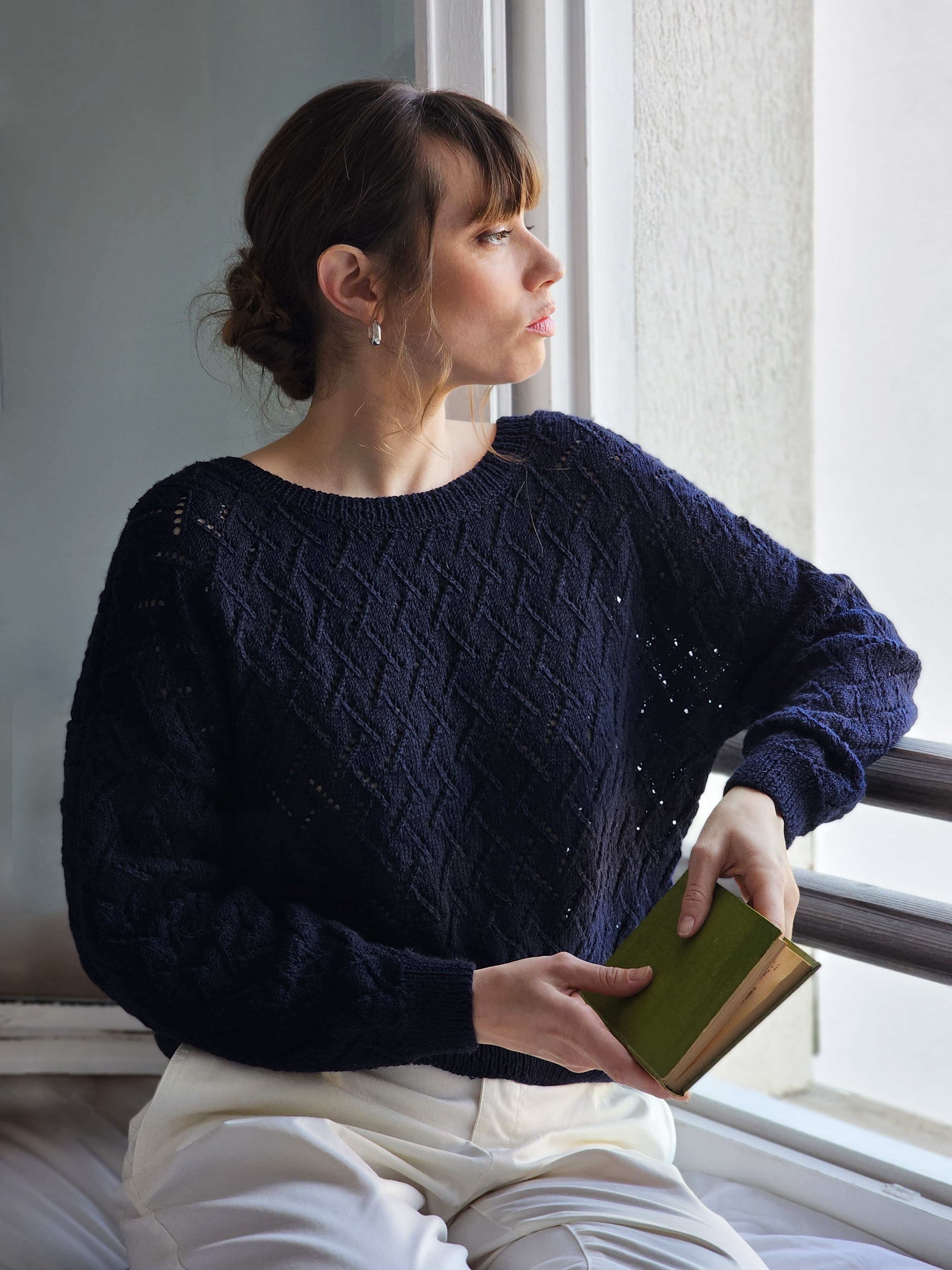 Annyblatt Tricia kit maglia gilet traforato merinos