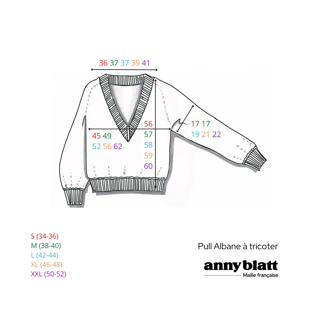 Annyblatt Albane pull donna scollo V mohair