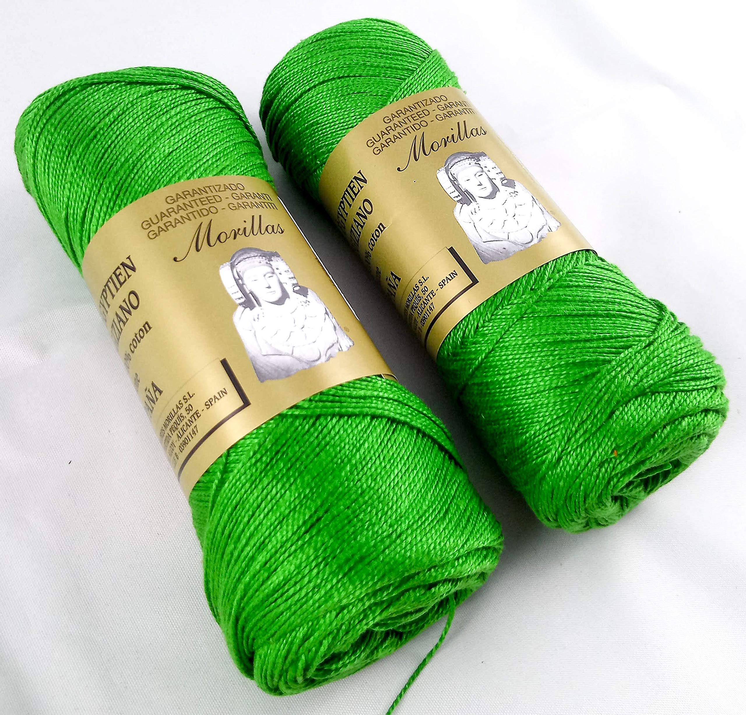 Morillas Zepelines Ne 5/2 cotone perlato verde 21 x2 tinta unita